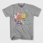 Nickelodeon Boys' Spongebob Squarepants Group Short Sleeve T-shirt - Heather Gray