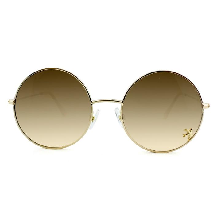 Target Women's Round Sunglasses With Bird - Gold