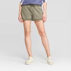 Women's Mid-rise Knit Shorts - Universal Thread Olive (green)