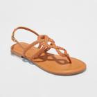 Women's Jana Braided Wide Width Thong Ankle Strap Sandal - Universal Thread Cognac (red) 5.5w,