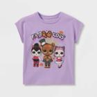 L.o.l. Surprise! Girls' Lol Surprise 'fa-boo-lous' Halloween Boxy Graphic T-shirt - Purple