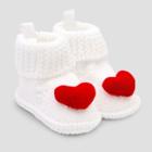 Baby Girls' Knitted Heart Slipper - Just One You Made By Carter's Red/white Newborn