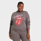The Rolling Stones Women's Rolling Stones Logo Plus Size Graphic Sweatshirt - Black