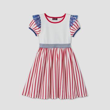 Jojo's Closet Girls' Americana Jojo Siwa Baseball Dress - White