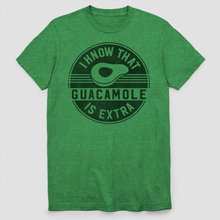 Fifth Sun Men's Short Sleeve Guac Is Extra T-shirt - Green Heather