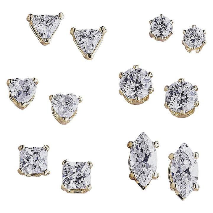 Target Pair Cz Stud Earrings Set-pierced,