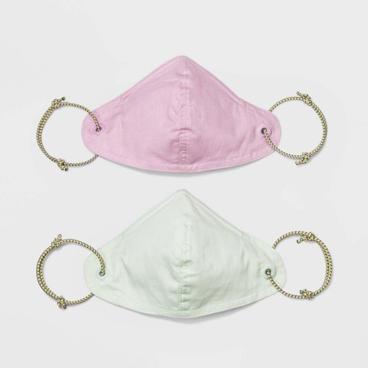 Women's 2pk Adjustable Fit Face Mask - Wild Fable Purple
