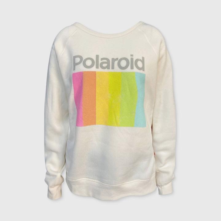 Women's Polaroid Sweatshirt (juniors') - Ivory Xs, Women's, Beige