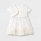 Mia & Mimi Baby Girls' Soutache Border Rosette Cardigan Dress Set Newborn, Girl's