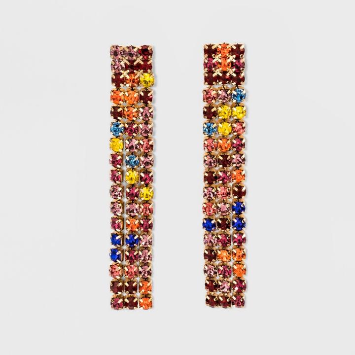 Sugarfix By Baublebar Crystal Drop Earrings - Rainbow, Girl's
