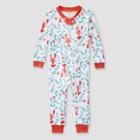 Burt's Bees Baby Baby Girls' Lobster Maze Snug Fit Footless Pajama Jumpsuit - Pink