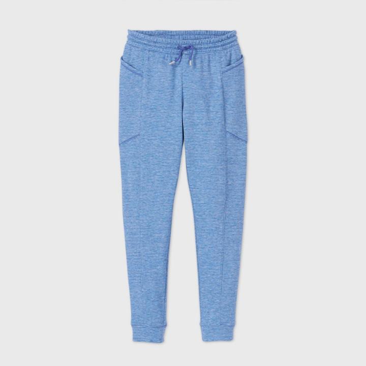 Girls' Shine Stripe Cozy Fleece Jogger Pants - All In Motion