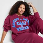 Women's Plus Size Ascot + Hart California And Texas Graphic Pullover - Red