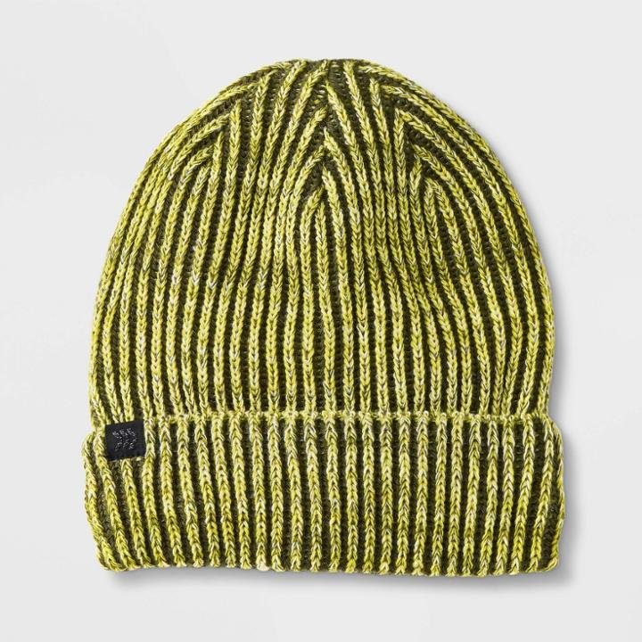 Kids' Marl Cuffed Beanie - All In Motion Olive Green