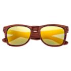 Earth Wood Cape Cod Polarized Sunglasses - Red Rosewood/yellow, Adult Unisex, Red Oak