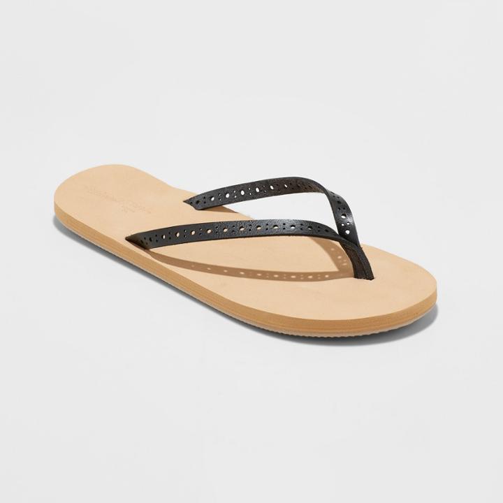 Women's Demi Flip Flop Sandal - Universal Thread Black