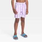 Boys' Striped Swim Shorts - Cat & Jack Purple