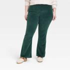 Women's Plus Size High-rise Corduroy Flare Pants - Knox Rose Green