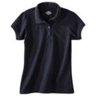 Dickies Girls' Pique Uniform Polo Shirt - Dark Navy Xl, Girl's, Dark Blue