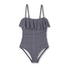 Women's Post-mastectomy Flounce One Piece Swimsuit - Kona Sol Navy Xs, Women's, Blue