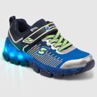 Boys' S Sport By Skechers Nenzo Light Up Performance Athletic Shoes - Blue 3, Blue Green
