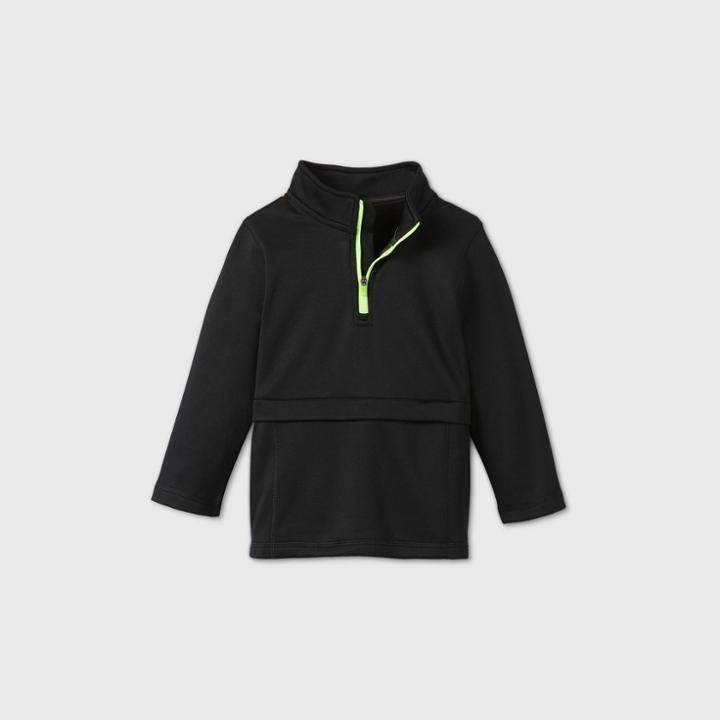 Toddler Boys' Zip Layer Sweatshirt - Cat & Jack Black