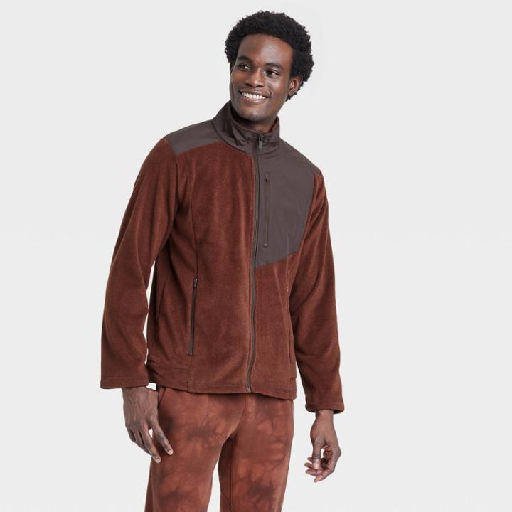 Men's Polartec Fleece Jacket - All In Motion Brown