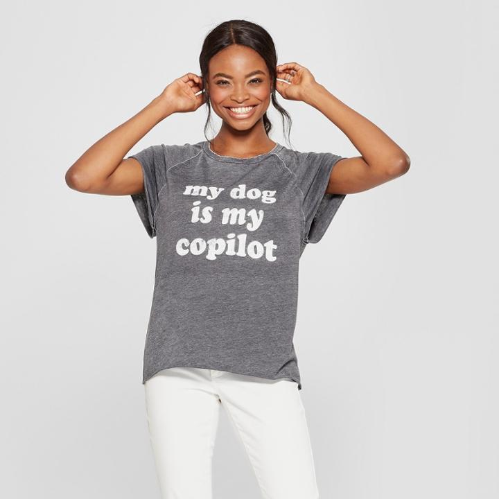 Women's My Dog Is My Co-pilot Graphic Tank Top - Grayson Threads (juniors') Black