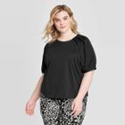 Women's Plus Size Short Sleeve T-shirt - Who What Wear Black 1x, Women's,