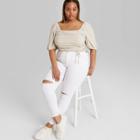 Women's Plus Size High-rise Skinny Jeans - Wild Fable White