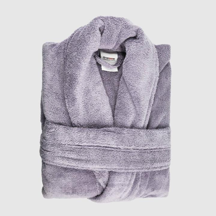 L Finesse Shawl Bathrobe Purple - Trident Group