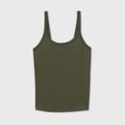 Women's Rib Knit Tank Top - Wild Fable Olive Green