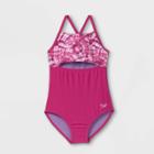 Speedo Girls' Tie-dye One Piece Swimsuit - Violet