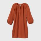 Women's Long Sleeve Shirtdress - Universal Thread Copper