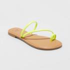 Women's Alix Skinny Strap Slide Sandals - A New Day Yellow