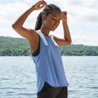 Women's Dyed Nylon Tank Top - All In Motion Light Blue Heather