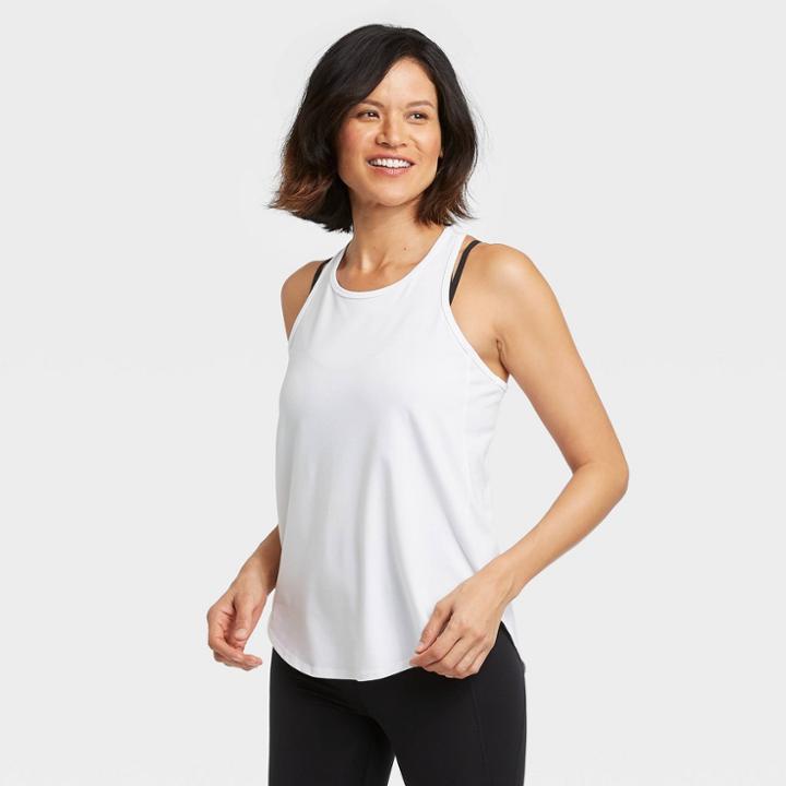 Women's Racerback Essential Tank Top - All In Motion True White