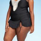 Women's Plus Size Swim Skirt - Sea Angel Black 1x, Women's,