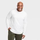 Men's Long Sleeve Soft Gym T-shirt - All In Motion True White S, Men's,