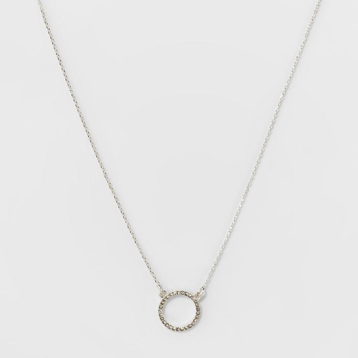 Target Pave Open Circle Short Necklace - A New Day