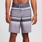 Men's Big & Tall Stripe Board Shorts 11 - Mossimo Supply Co. Black