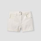 Girls' Rolled Hem Mid-rise Jean Shorts - Art Class White