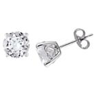 No Brand 4 4/5 Ct. T.w. Created White Sapphire Solitaire Earrings In Sterling Silver, Women's