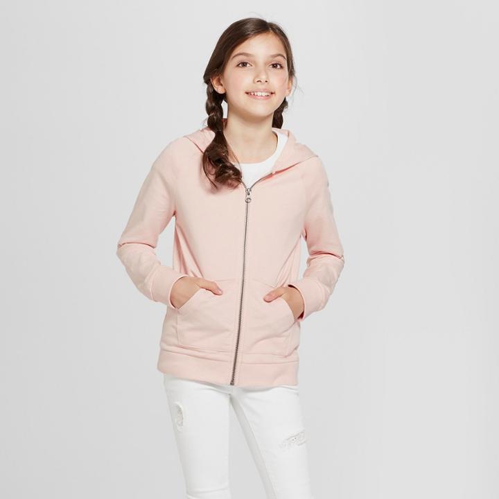 Girls' Sustainable Zip-up Hoodie - Cat & Jack Peach