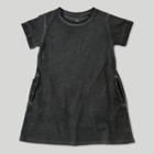 Toddler Girls' Afton Street Short Sleeve Washed Dress - Charcoal