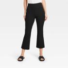 Women's High-rise Flare Cropped Pants - A New Day Black
