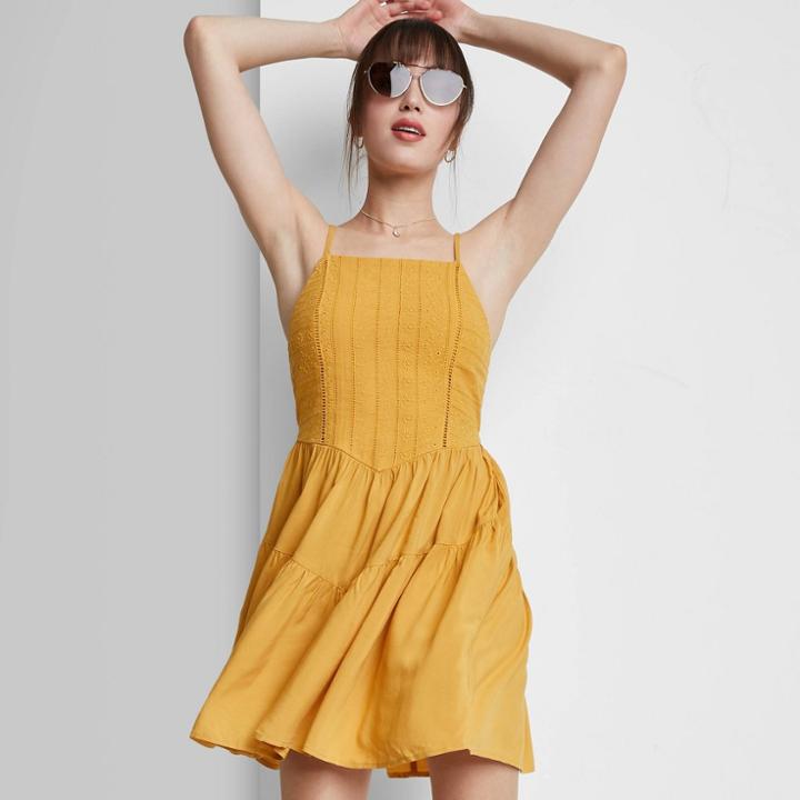 Women's Sleeveless Tiered Skater Dress - Wild Fable