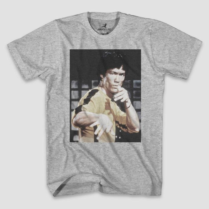 Men's Bruce Lee Short Sleeve Graphic T-shirt - Heather Gray