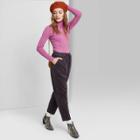 Women's High-rise Drawstring Corduroy Pants - Wild Fable Dark Gray