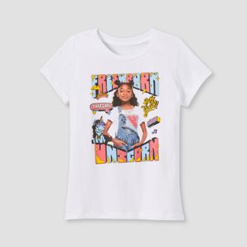 Girls' Nickelodeon That Girl Lay Lay Unicorn Short Sleeve Graphic T-shirt - White
